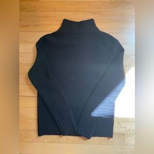 J Crew point sur black extra soft mock neck sweater